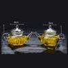 250ml Filterable Heat-resistant Glass Teapot Double Wall or With Stainless Steel Spring Teapot Clear Glass Tea Pot