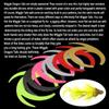 Bimoo 6pcs Fly Fishing Stimulator Silicone Wiggle Dragon Tails Fly Tying Material Pike Bass Saltwater Streamer Fishing Lures