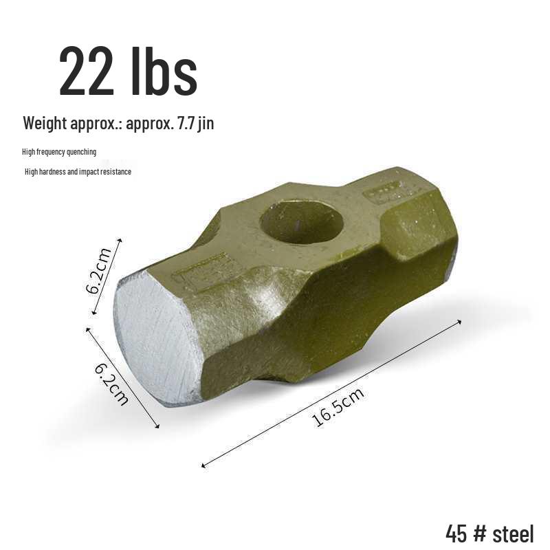 Сверхпрочный большой кувалда: Взрывозащищенный стальной молоток каменщика, восьмигранный, с ручкой, для колки камня и стен.