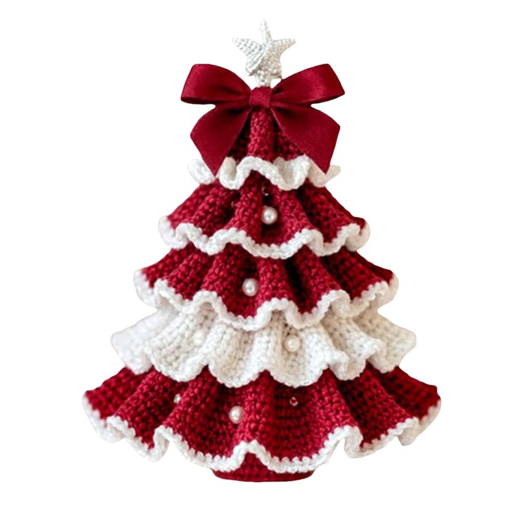 DIY Crochet Christmas Tree Kit Handmade Holiday Decoration Set Beginner Crochet DIY Christmas Tree Kit Xmas Party Decorations