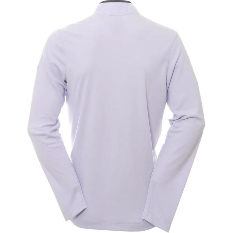 Nike Мужская футболка с длинным рукавом Dri-FIT Victory Solid с молнией на воротнике-стойке, топ Серебристый DJ5474-536