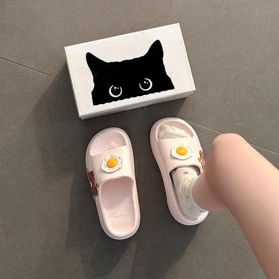 Наступая на дерьмовые тапочки мужские летние новые домашние тихие нескользящие домашние eva сандалии женские летние