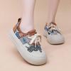 Fashion 2025 Summer Canvas Shoes Women's Shoes Color Blocked Cartoon Lace Fashion Casual Shoes Lightweight Soft Soled Loafers