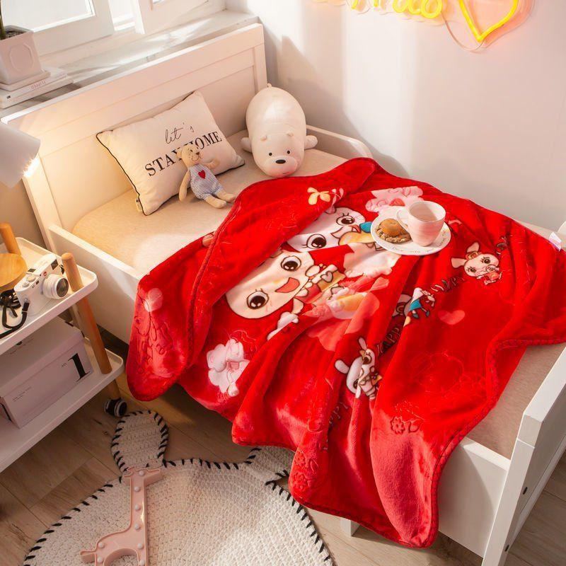 Soft Double-Layer Baby Blanket Toddler Nap Time Winter Warm Throw Kids Nursery Daycare Use