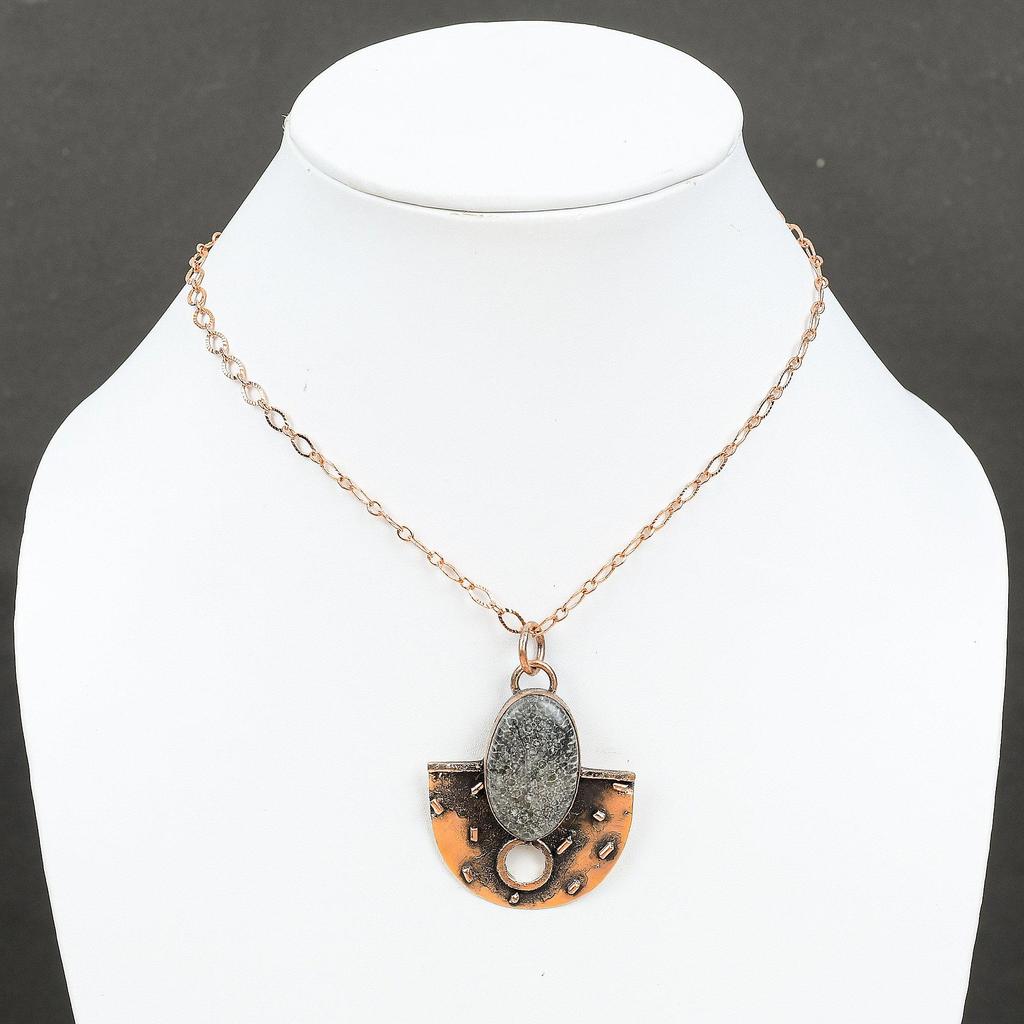 Подвеска из коралла ската, медная подвеска, подвеска из драгоценного камня, ювелирное изделие ручной работы, новейший дизайн, изящное медное ювелирное изделие, подарок на годовщину для мамы