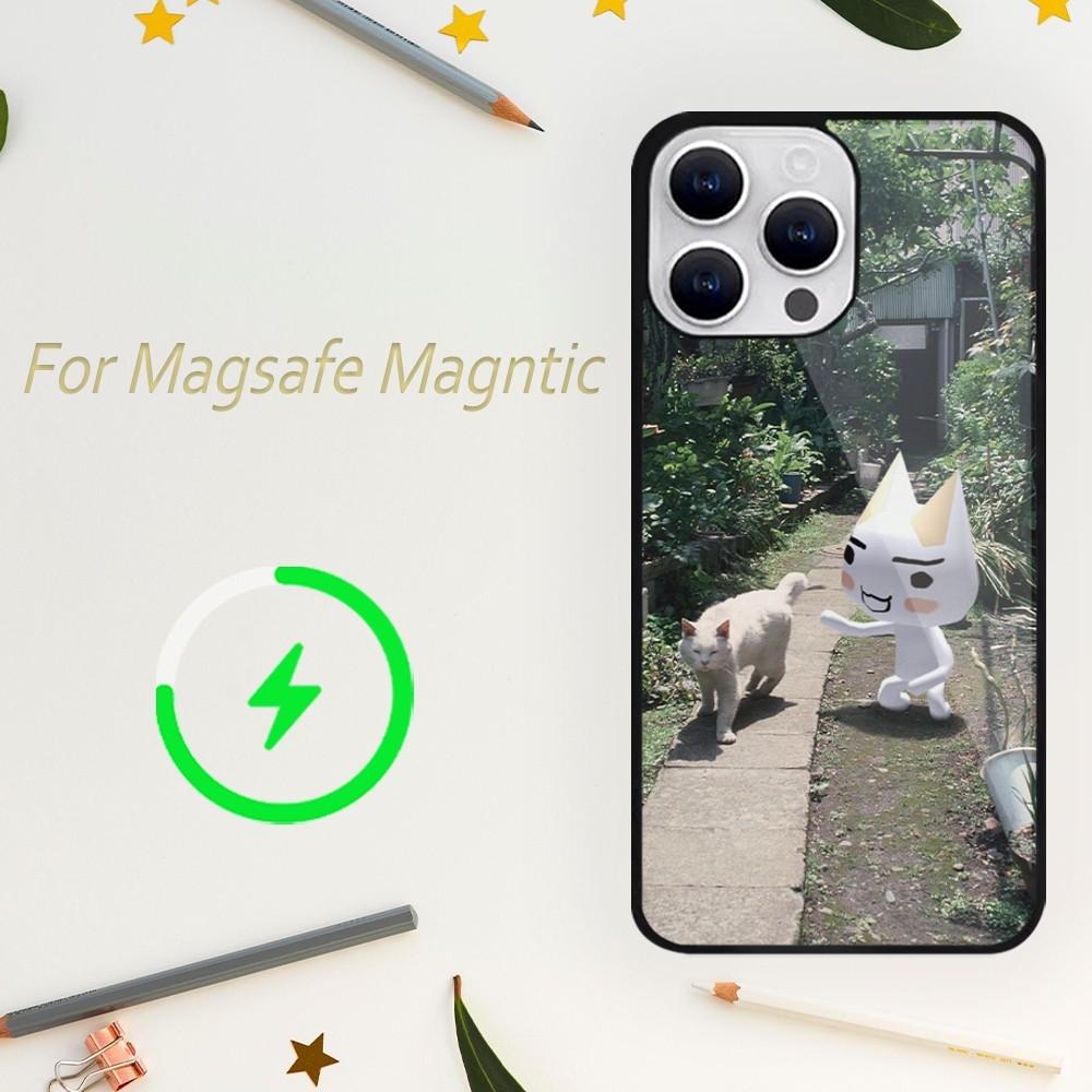 Милый чехол для телефона Inoue Toro Cat для iPhone 15 14 13 12 11 Plus Pro Max Magsafe с магнитной беспроводной зарядкой