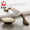 KAK Антикварная бронза Керамические ручки для шкафа Ручки-кнопки из цинкового сплава для ящиков Ручка для двери гардероба Европейская мебельная ручка Фурнитура