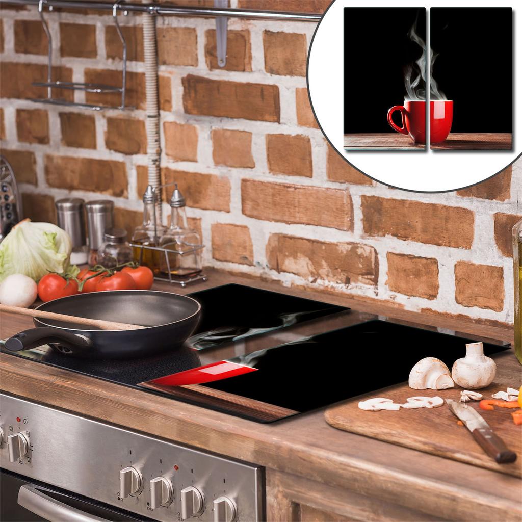 GLASS CUTTING BOARD 2x 30x52 COFFEE
