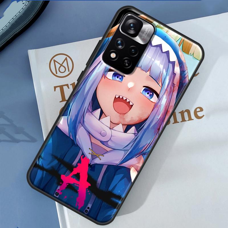 Gawr Gura Hololive Anime Case For Xiaomi Redmi Note 14 13 11 9 10 12 Pro 9S 10S 11S 12S Redmi 10C 12C 13C 14C Cover