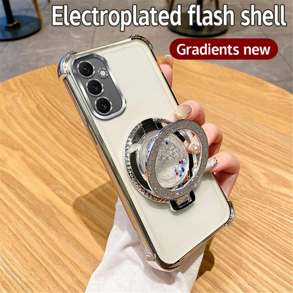 Чехол для телефона Quicksand Glitter с магнитной подставкой для Samsung A15 A25 A35 A55 A54 A34 A14 A24 A13 A53 A23 A33 A32 A52 A51, мягкий чехол