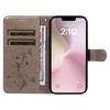 For iPhone 16e PU Leather Cases Flower Pattern Wallet Stand Phone Cover with Strap