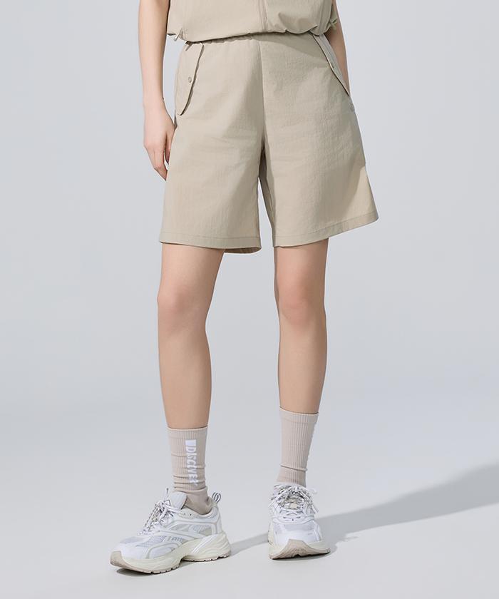 DISCOVERY EXPEDITION Women'S Freshvent Lightweight Woven Training A-Line Shorts (Beige2)