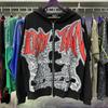 Кардиган-худи Streetwear с принтом из страз и букв «Смешанные эмоции»