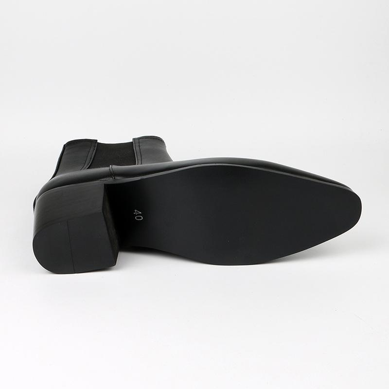 Мужские ботинки челси на высоком каблуке — мода осень/зима, квадратный носок, короткие ботинки, визуально увеличивающие рост.