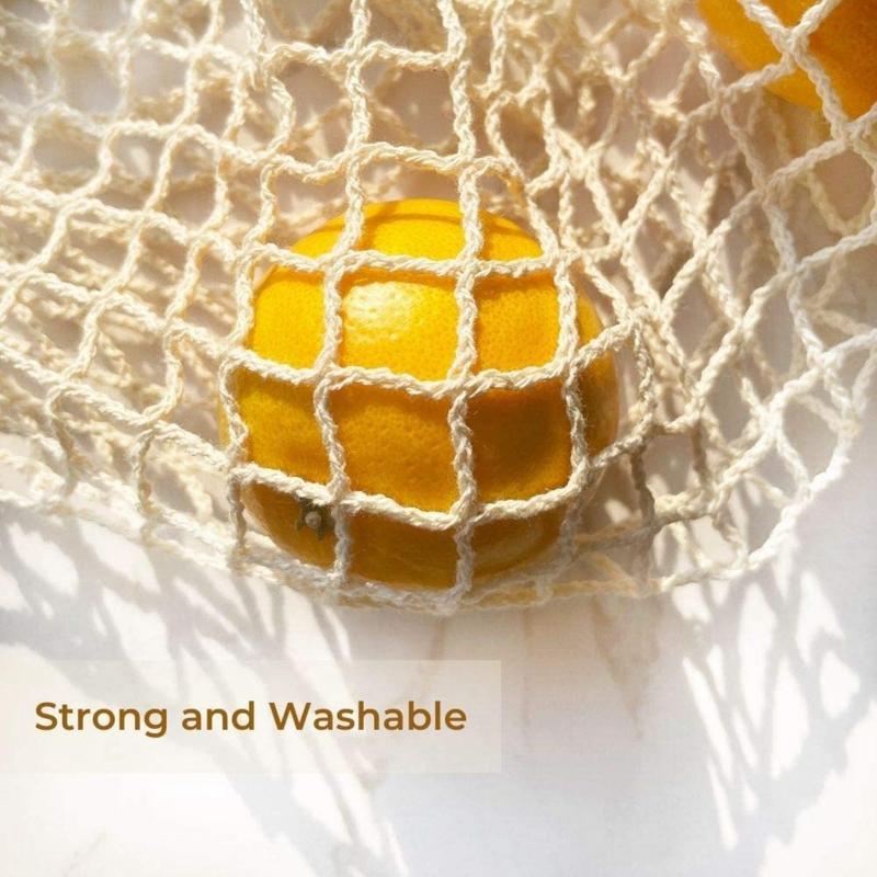 Портативные многоразовые пакеты для продуктов, сумка для фруктов и овощей, моющаяся хлопковая сетка, органический органайзер, сумка-тоут с короткой ручкой