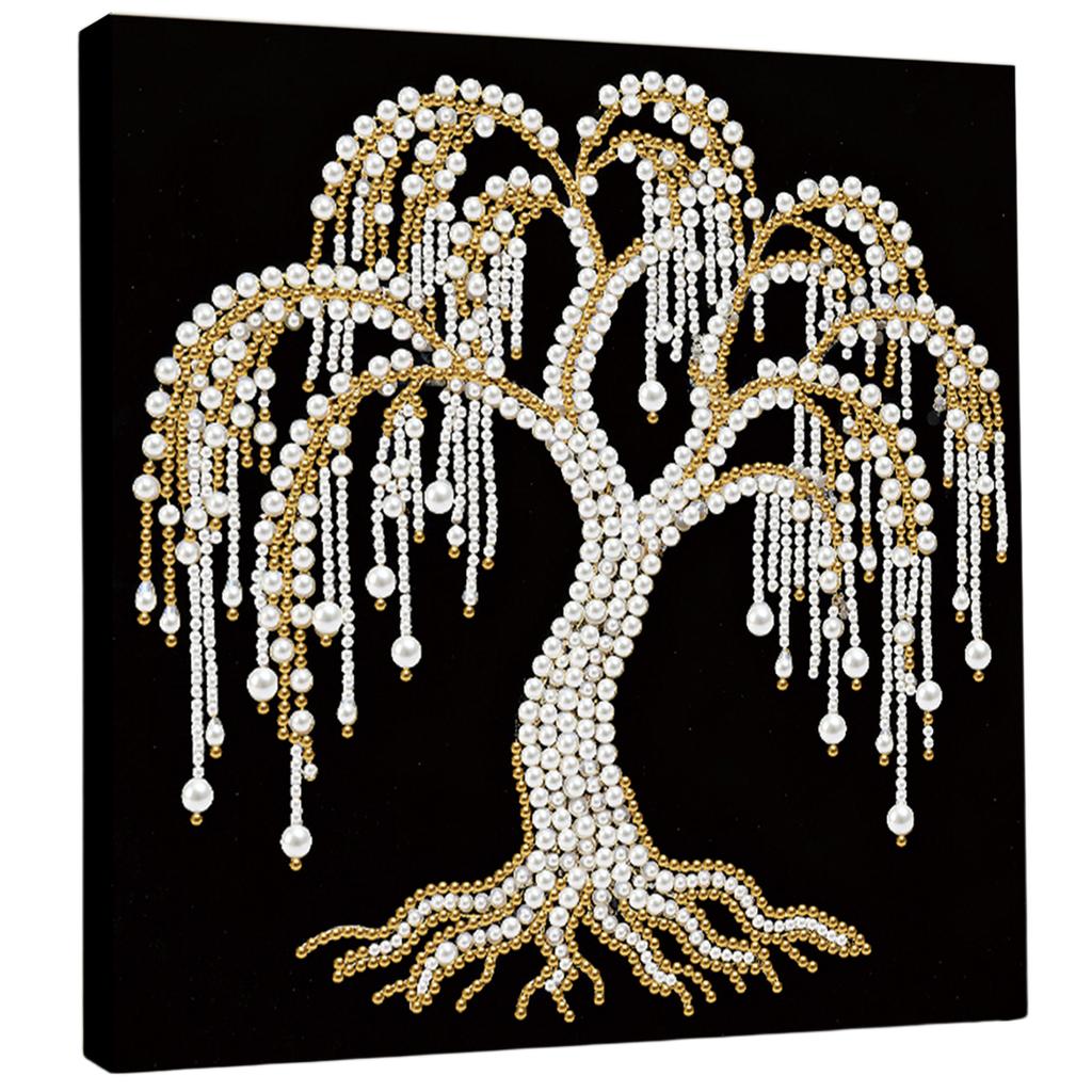 DIY Pearl Diamond Painting Gem Art for Home Wall Decor Diamond Dots Paintings Picture Arts Craft 25x25cm With Frame