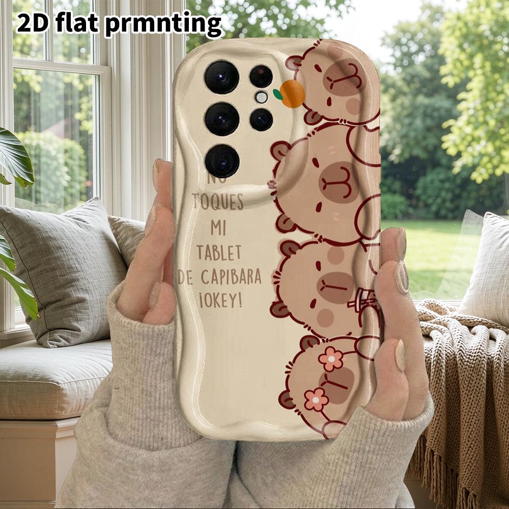 Чехол для телефона: 2D плотный защитный чехол для Samsung Galaxy A34 A35 M05 M06 S20 S22 S21 FE Plus 5G, стиль для пары, многослойная капибара, рождественский и хэллоуинский подарок