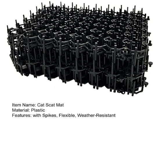 12 шт. пластиковый кошачий коврик для отпугивания кошек в помещении и на улице, гибкий устойчивый к атмосферным воздействиям коврик для отпугивания собак с шипами, коврик для двора, сада, ограждения, барьер для животных