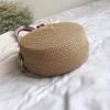 Yogodlns Literary Straw Straw Round Bag For Women Summer Woven Crossbody Bag Travel Vacation Beach Bags Casual Rattan Straw Tote