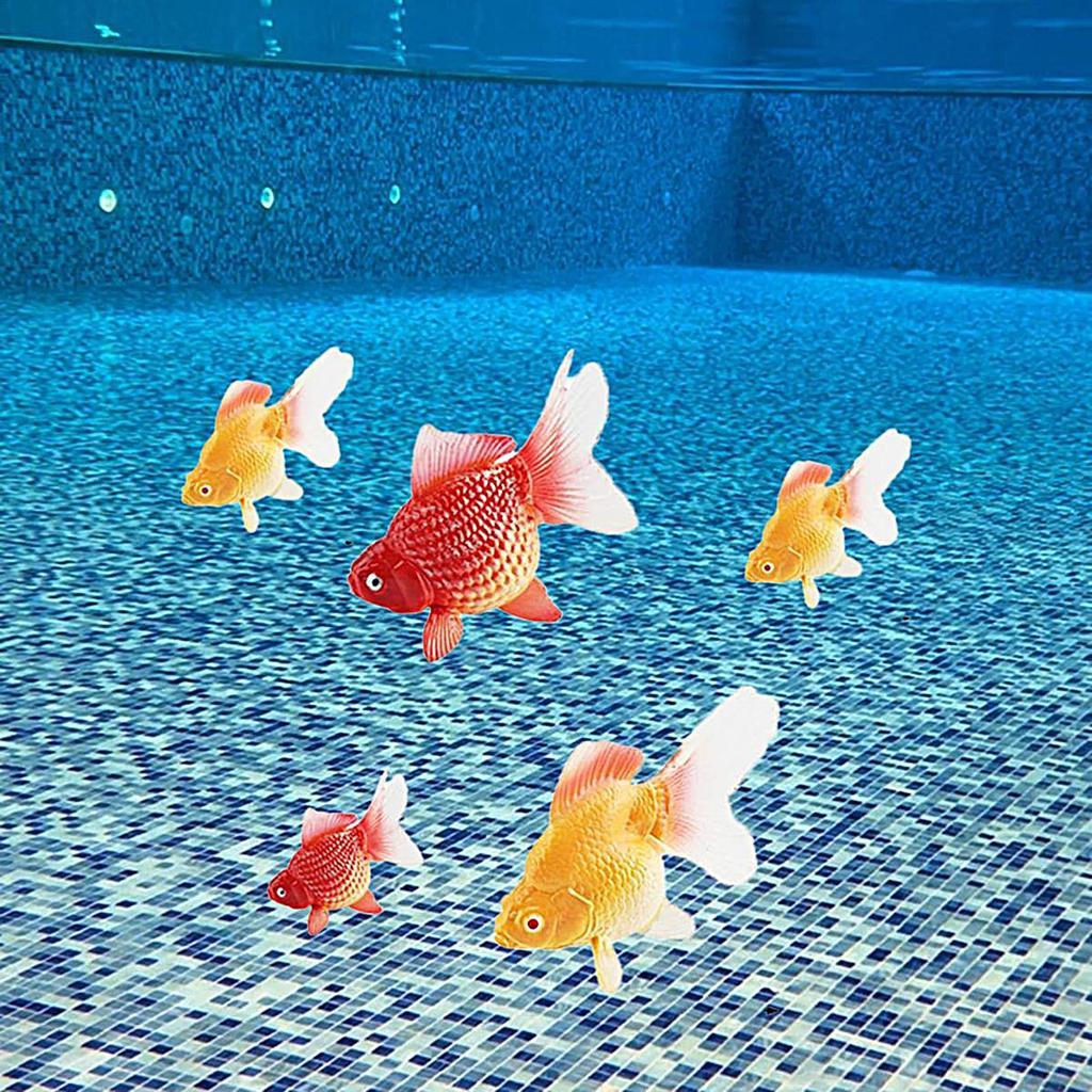 FakeGoldfish 2 шт. Пластиковые плавающие искусственные рыбки для аквариума Реалистичные движущиеся оранжевые золотые рыбки Модель рыбки Украшение для аквариума