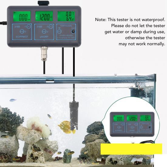 7 в 1 монитор качества воды WiFi для Tuya APP ABS EC Проводимость PH ОВП измеритель для аквариума EU Plug 220 В 
