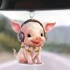 Акриловый причудливый декор для автомобиля в виде свиньи, восхитительная мультяшная подвеска для стильного транспортного средства