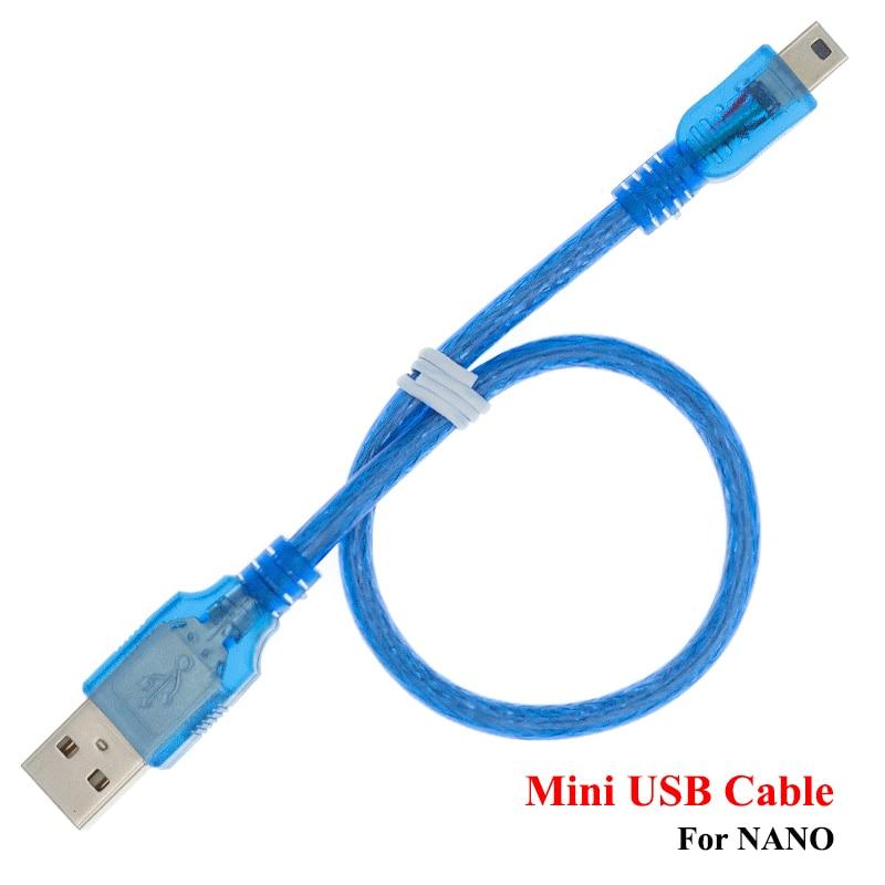 USB-кабель 30 см для Uno R3/Nano/MEGA/Leonardo/Pro Micro/DUE Blue, высококачественный кабель USB/Mini USB/Micro USB типа A для Arduino