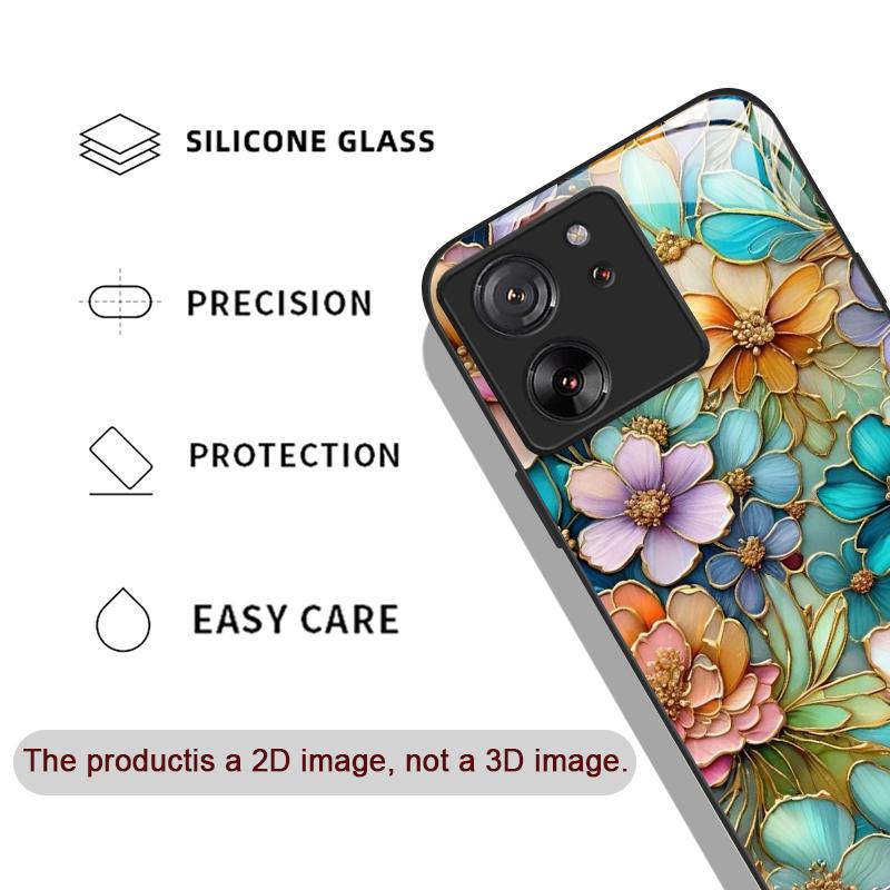 Роскошный чехол из закаленного стекла с текстурой мрамора и цветов для Motorola Moto G85 G84 G75 G55 Edge 50 Fusion 40 Neo 30 Pro Жесткая крышка