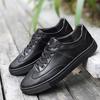 Модные мужские кроссовки из натуральной кожи для тенниса Masculino, модные повседневные кроссовки для ходьбы, обувь для вождения на открытом воздухе, на шнуровке, сплошные вулканизированные туфли