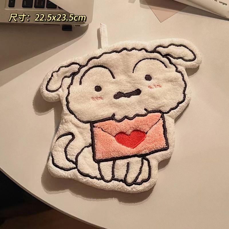 New Crayon Shin-Chan Anime Cartoon Hand Towel Cute Hanging Style Super Absorbent Thickened Hand Towel For Bathroom And Kitchen