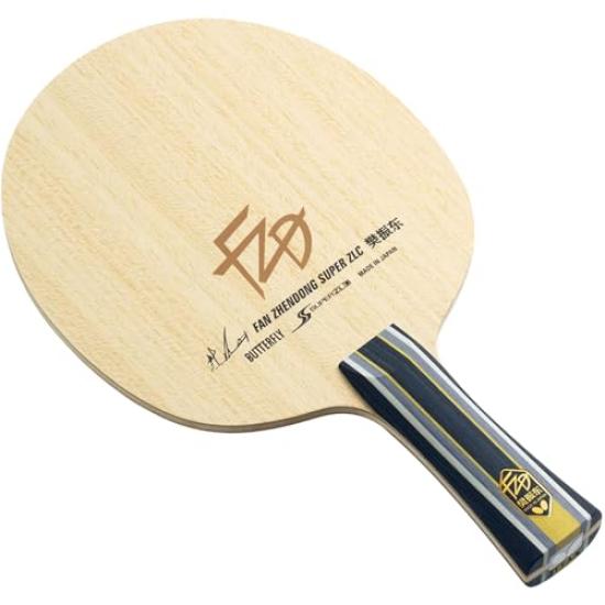 Butterfly Fan Zhendong SUPER Offensive Shakehand Table Tennis Blade 157 x 150mm ZLC-FL Racket, 37251, Size (Regular)