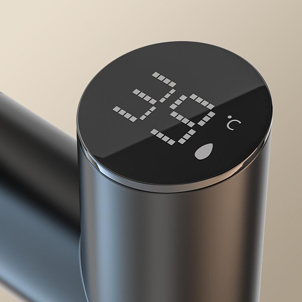 Цифровой дисплей, светодиодный смеситель для раковины, вращение на 360 градусов, многофункциональный распылитель струи, смеситель для мойки горячей и холодной воды, кран для ванной комнаты