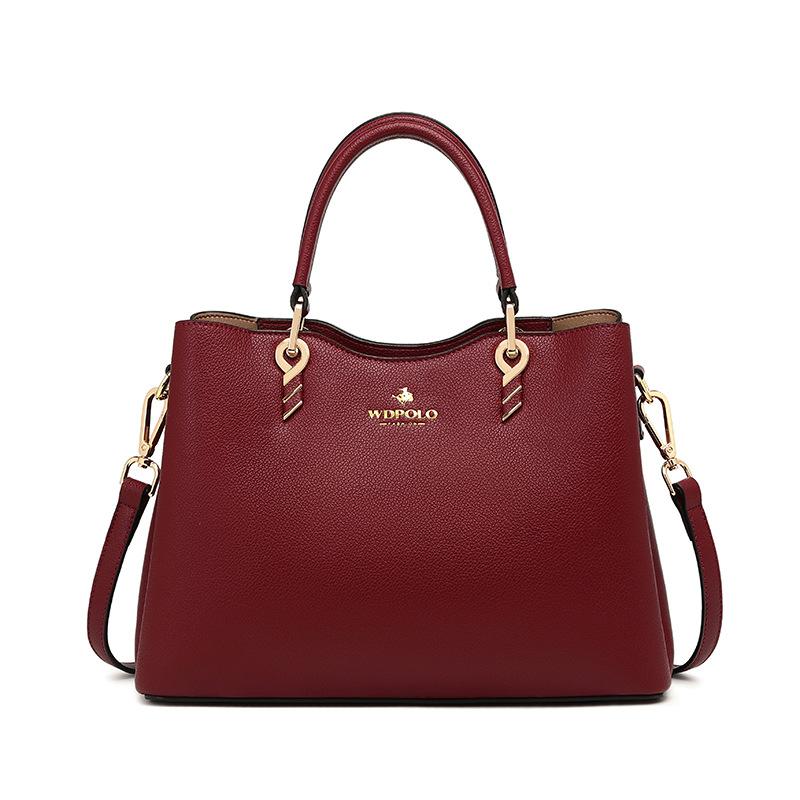 W. D. Сумка для мамы POLO, новинка 2023 года, свадебная сумка среднего возраста, красная сумка, великолепная женская сумка, женская сумка большой вместимости
