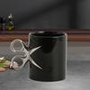 Керамическая кружка с ручкой в виде ножниц 350 мл, новинка, парикмахерская, чайная кружка для кофе, подарочная кружка с разноцветной глазурью