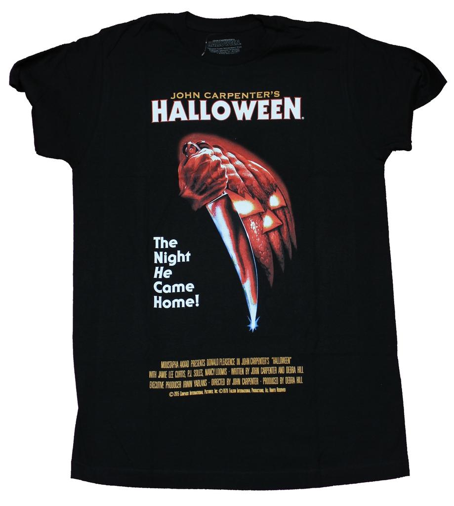 Halloween Adult New T-Shirt - The Night He Came Home Stab Poster