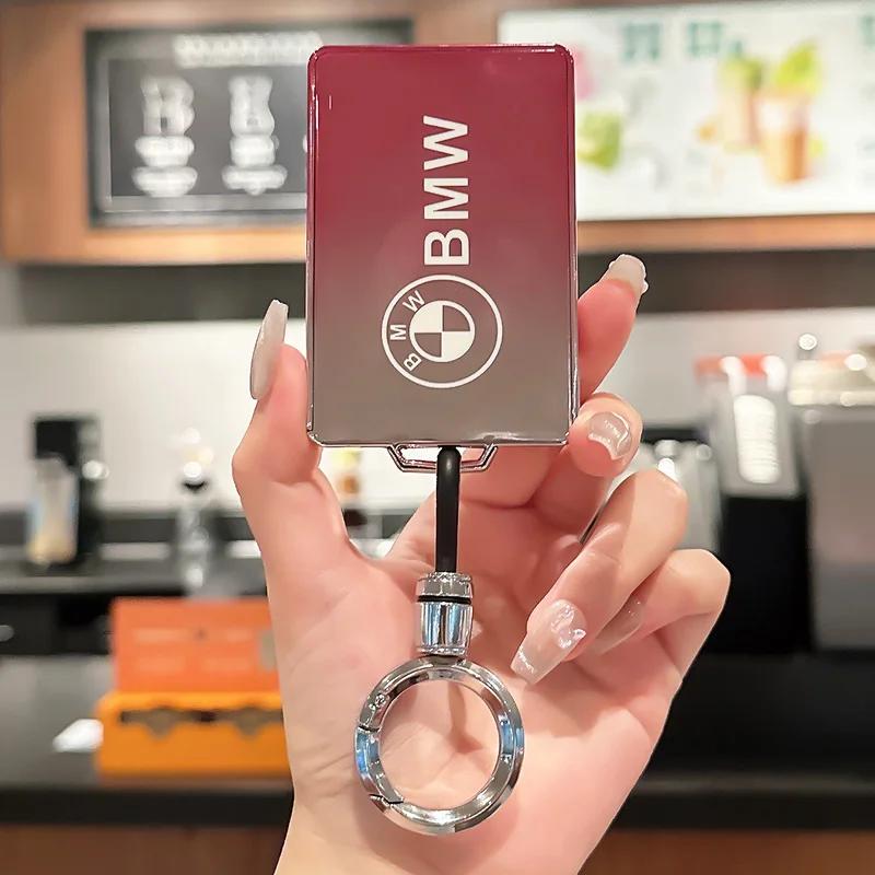 BAGD7 Car Sticker Fashion TPU Car NFC Digital Card Key Case Cover Holder Shell For BMW New 5 7 Series X5 X7 535le 2022 Auto Keychain A