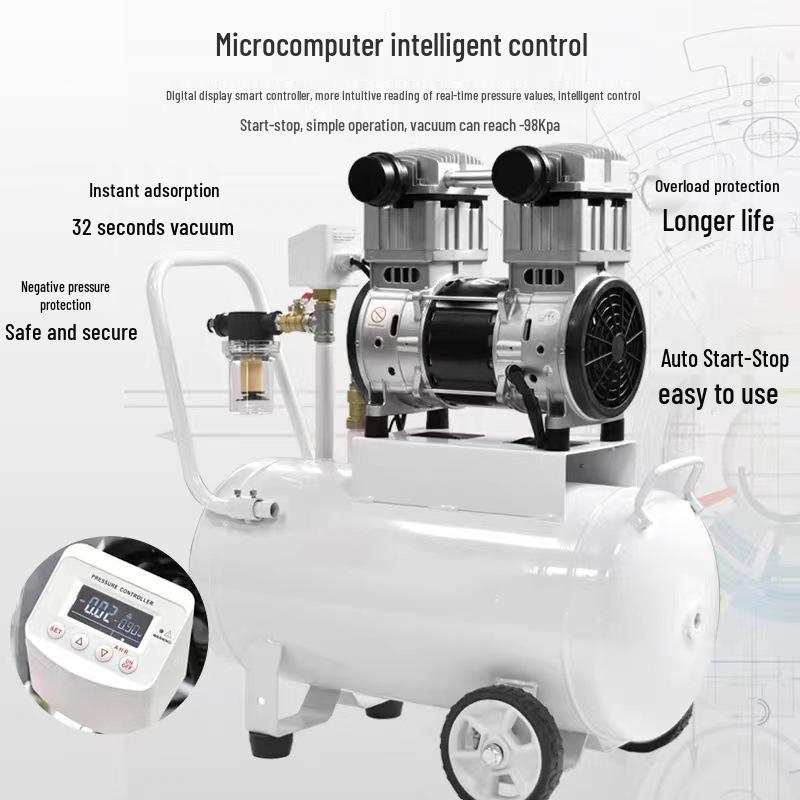Jinsui 3000W 50L Dual Pump Oil-Free Vacuum Pump GZJ1500B Station