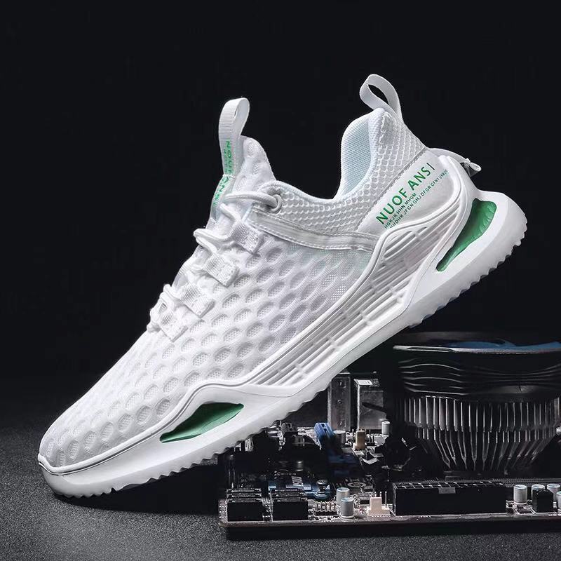 Summer Mesh Air Sneakers For Men New Men 'S Shoes Fashion Daily Casual Shoes Lace -Up Breathable Running Sports Shoes