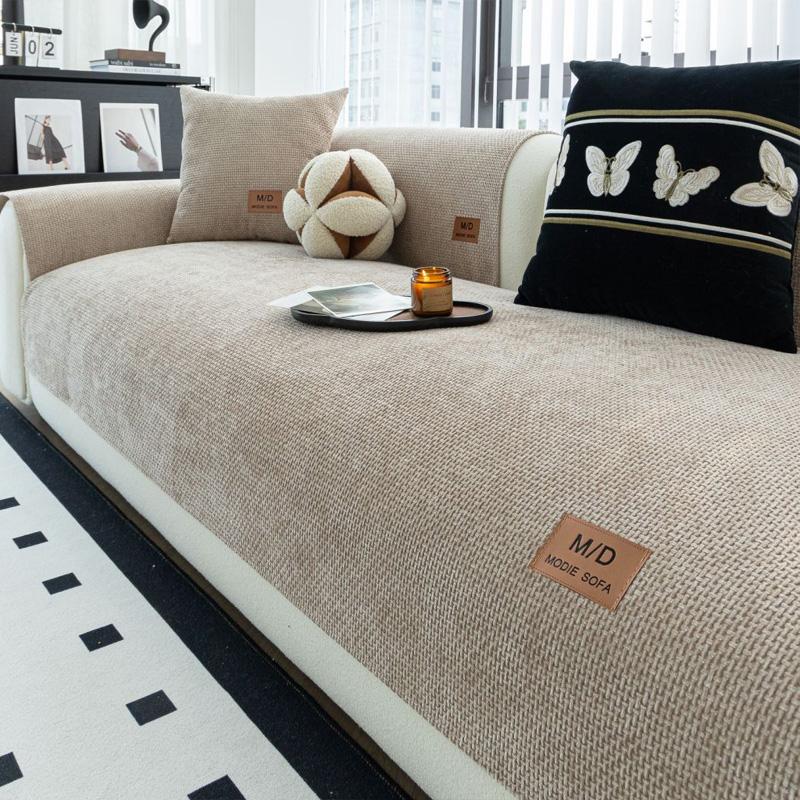 Диванная подушка из ворсистой ткани, стеганая, нескользящая накидка на диван, мягкая, дышащая, защита дивана от царапин для домашних животных (кошек), декор для гостиной