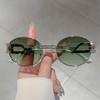 Винтажные овальные солнцезащитные очки Мужские Новинка Модные Градиентные Повседневные Очки Женские Инновационный Дизайн Бренда Декор для Улицы Солнцезащитные Очки