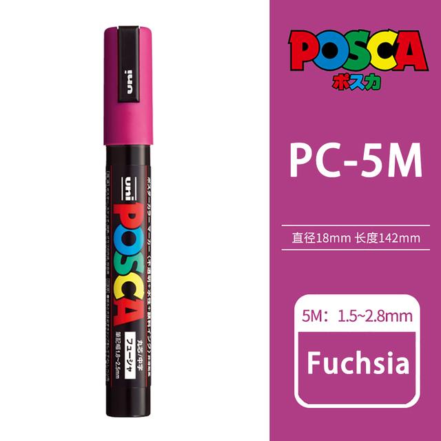 Маркер-краска Uni POSCA, 39 цветов PC-5M/44 PC-3M/36 PC-1M, Акриловые маркеры для рисования по камню, граффити, Художественные принадлежности