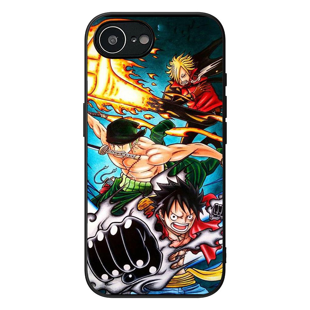 Cover for Apple iPhone 13 12 Mini XS 11 Pro Max 7 8 Plus XR SE 2022 2020 SE3 Coque Phone Case Sanji Roronoa Zoro One Piece Luffy
