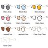 Trendy Uv400 Square Round Sunglasses Clear Unique Ocean Lens Shades Men Punk Sun Glasses For Women