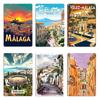 Malaga Spain Travel Art Vintage Digital Frigiliana Metal Plaque Cinema Wall Decor Living Room Tin Sign Poster