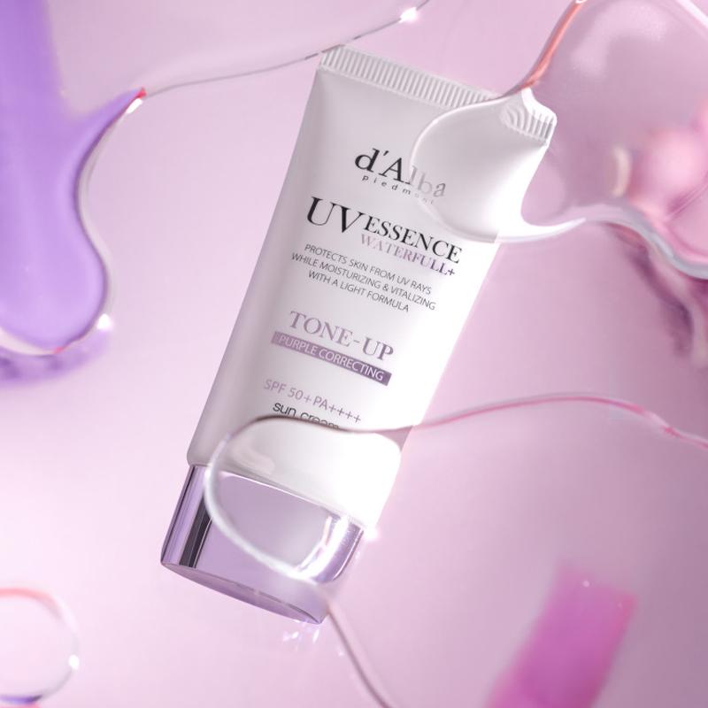 d'Alba Waterfull UV Essence Tone Up Sonnencreme #Purple SPF 50+ PA++++ 50ml