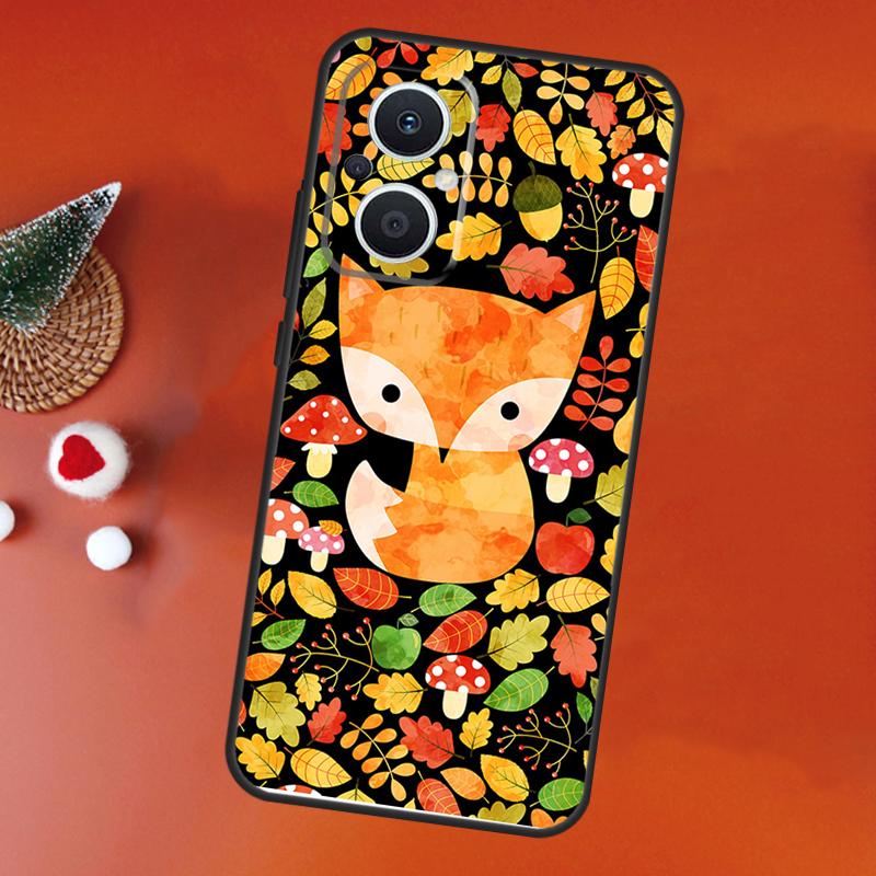 Осенние Листья Лиса Чехол Для OPPO Find X8 X6 X9 Pro OPPO Reno 7 8 Lite 10 11 12 13 14 Pro 11F 12F 13F 14F Обложка