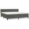 Maison Exclusive - Sommier à lattes de lit et matelas Gris foncé 200x200cm Velours