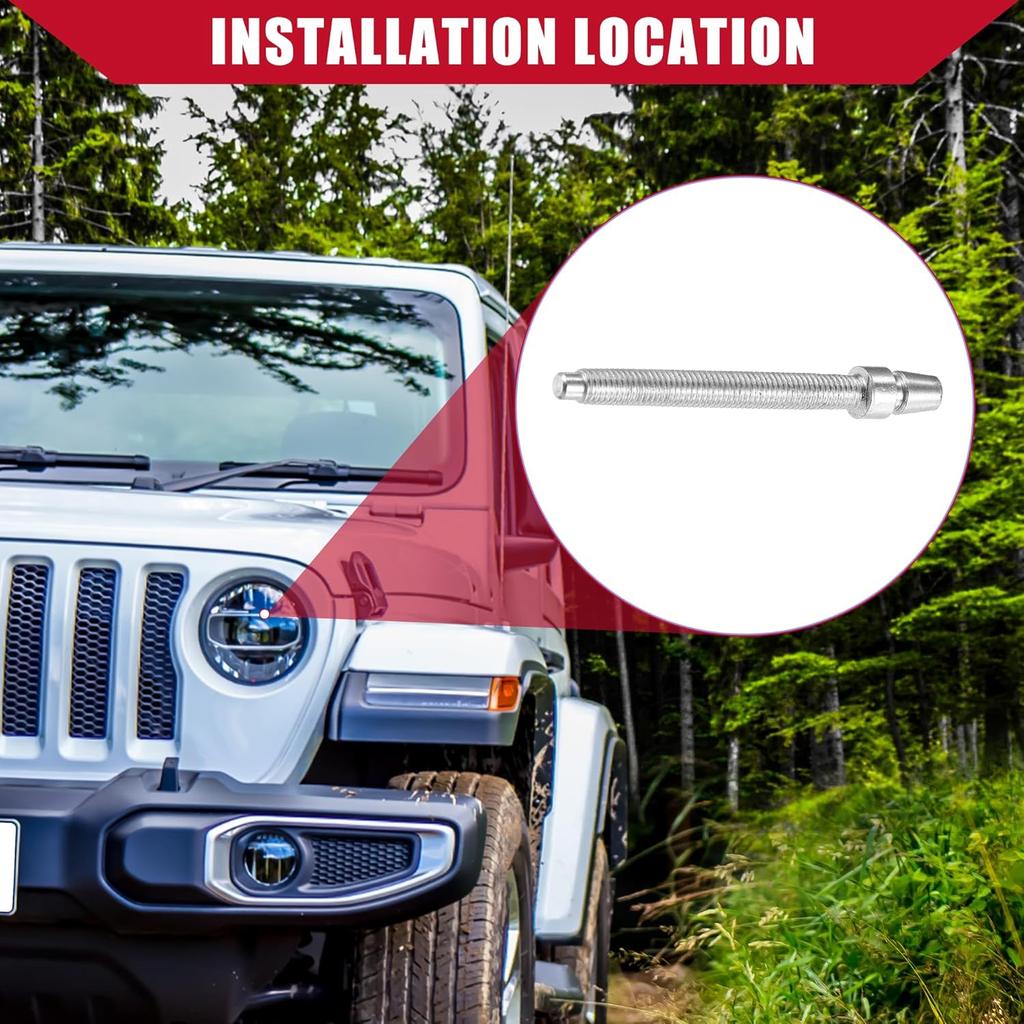No.55078114AA Headlight Horizontal Adjustment Screws for Jeep Wrangler JK 2007-2018 / Inner/Durable / 2 Pcs/Silver Tone