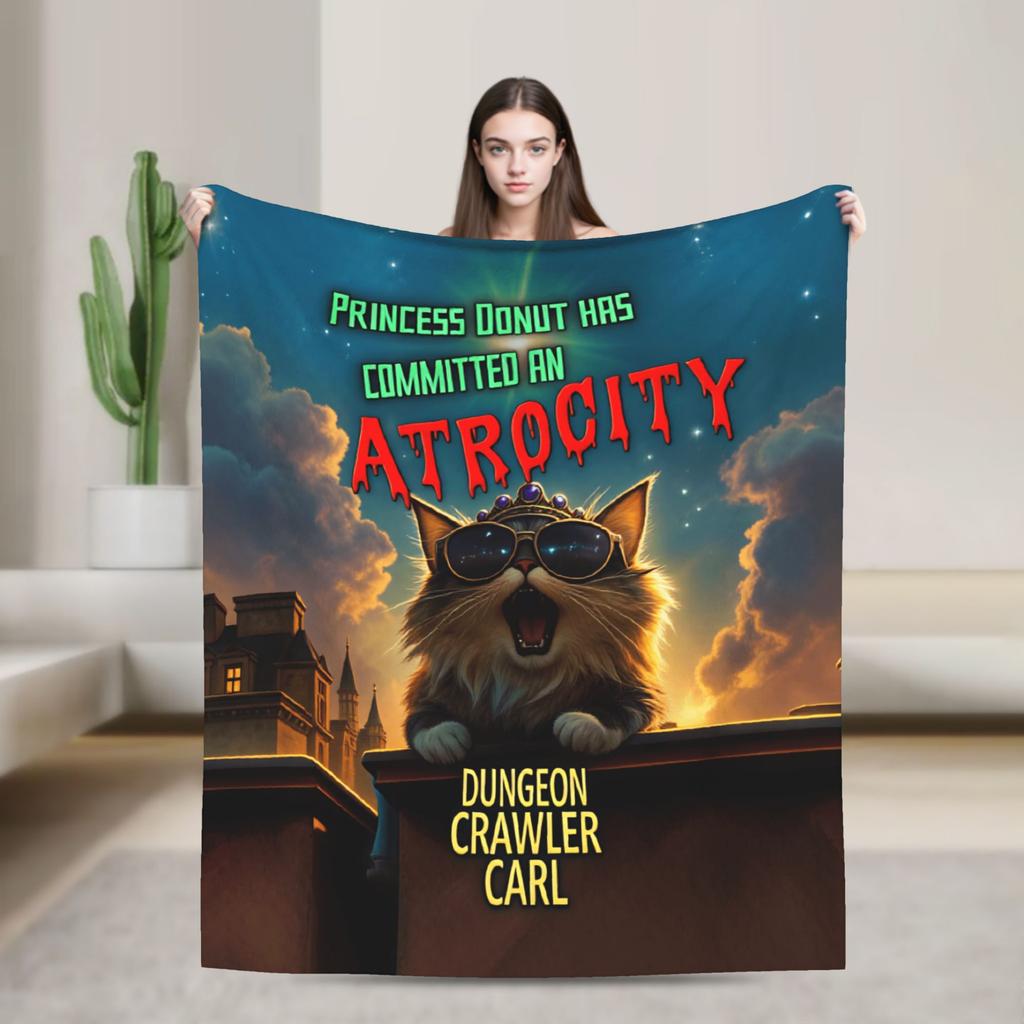 Princess Donut Dungeon Crawler Poster Blankets Quality Warm Comfy Bedding Throws Winter Travel Car Bedroom Casual Bedspread