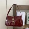 2025 Women's Trendy Shiny Solid Color Shoulder Bag - Versatile & Textured